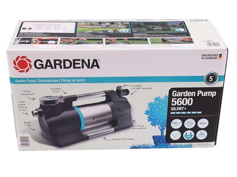 Gardena 5600 Silent+ - Pompe &eacute;lectrique pour arrosage du jardin - 900W