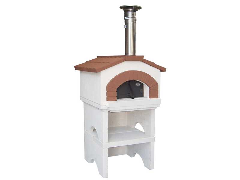 Linea VZ Ponza - Four &agrave; bois d'ext&eacute;rieur avec base - Chambre de cuisson de 55x59 cm