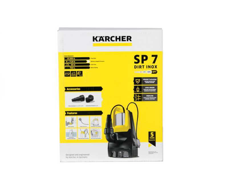 Karcher SP 22.000 Dirt Level Sensor - Pompe d'&eacute;vcuation pour eaux charg&eacute;es - Pompe &eacute;lectrique de 750 W