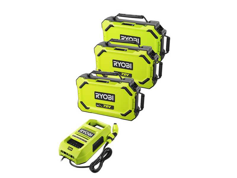 Ryobi ZTRX137 - Tondeuse autoport&eacute;e &agrave; batterie et rayon de braquage z&eacute;ro - 72V/30Ah - coupe de 137cm - 2en1