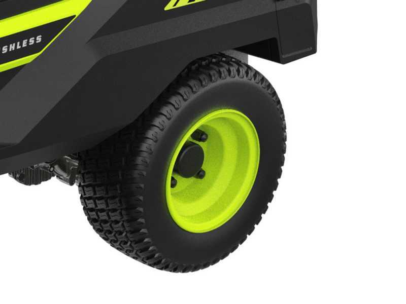 Ryobi ZTRX76 - Tondeuse autoport&eacute;e &agrave; batterie et rayon de braquage z&eacute;ro - 72V/20 Ah - Coupe de 76 cm - 2en1