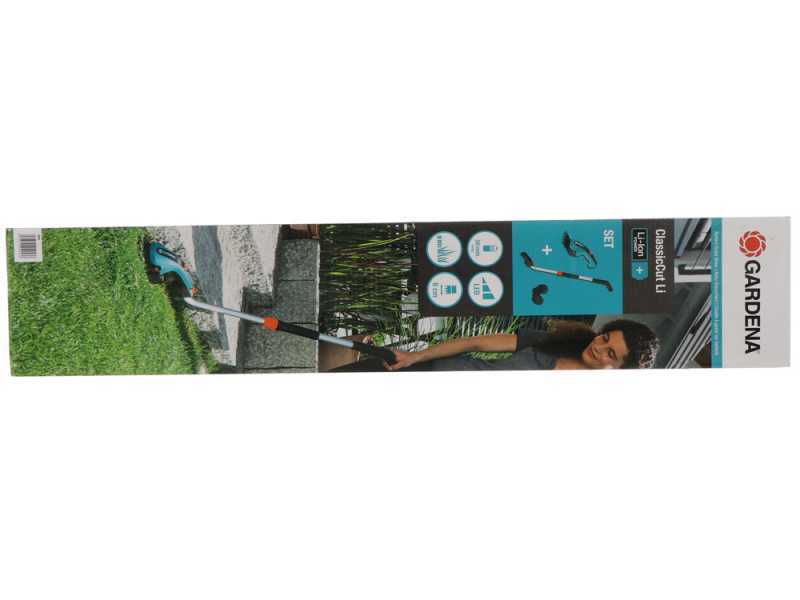 Gardena ClassicCut - Cisaille &agrave; gazon &eacute;lectrique sur batterie avec perche - 3.6V 2.5Ah