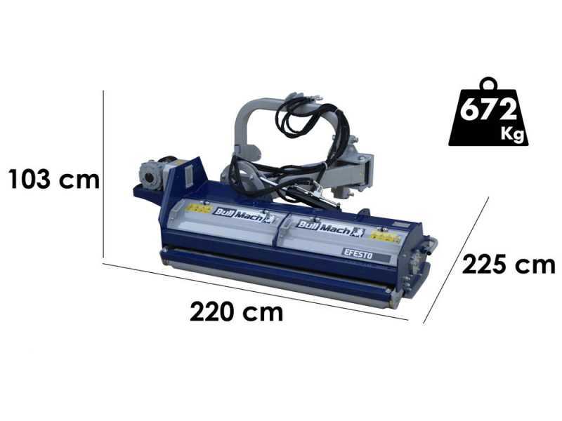 BullMach Efesto 160 - Broyeur d'accotement lat&eacute;ral &agrave; bras - S&eacute;rie lourde