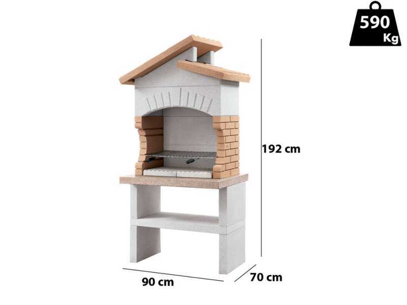 Palazzetti Cordoba - Barbecue Module Grill &agrave; bois et charbon en ma&ccedil;onnerie