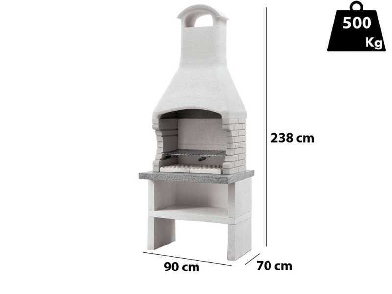 Palazzetti Marbella - Barbecue Module Grill &agrave; bois et charbon en ma&ccedil;onnerie