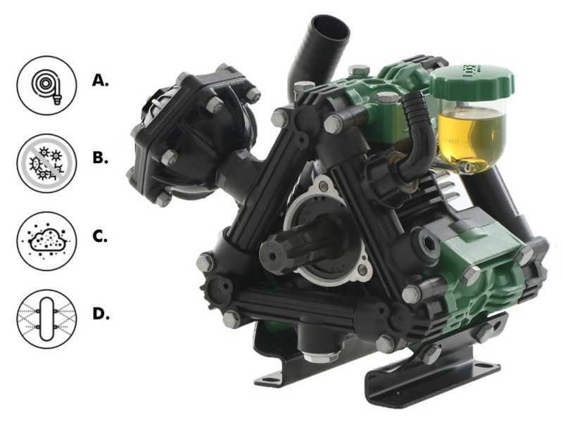 Udor Zeta 100 1c - Pompe &agrave; basse pression pour d&eacute;sherbage &agrave; tracteur