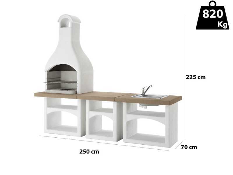 Palazzetti Brioni - Cuisine d'ext&eacute;rieur en ma&ccedil;onnerie