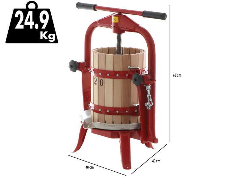 Baesso F20 - Pressoir &agrave; fruits manuel - Pressoir &agrave; vis - Fruits et l&eacute;gumes - 11 Lt