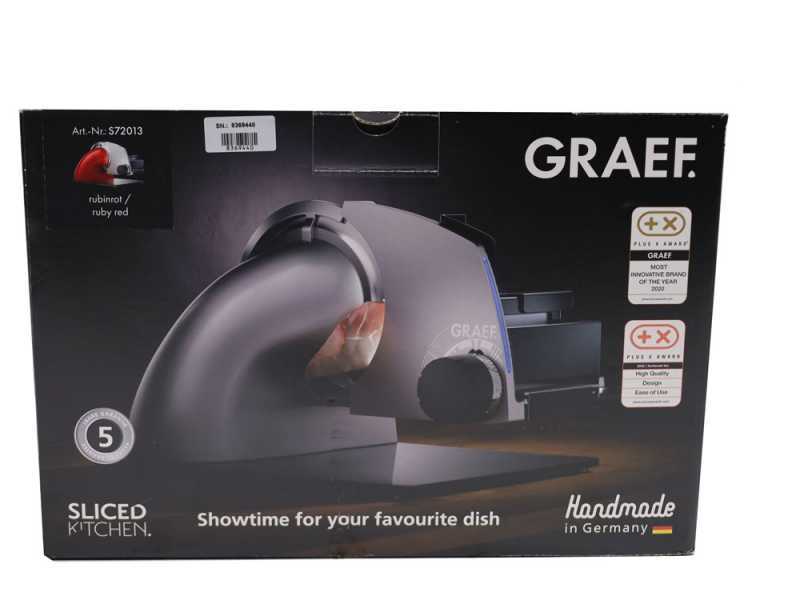 Graef SKS Line 700 Silver - Trancheuse en porte-&agrave;-faux avec lame de 170 mm - Avec &eacute;clairage &agrave; Led