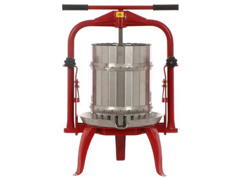 Baesso F25 Inox -Pressoir &agrave; vis pour fruits et l&eacute;gumes 20 L &ndash; Cage en acier inoxydable