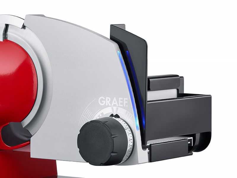 Graef SKS Line 700 Rouge - Trancheuse &agrave; pont avec lame de 170 mm - &Eacute;clairage LED