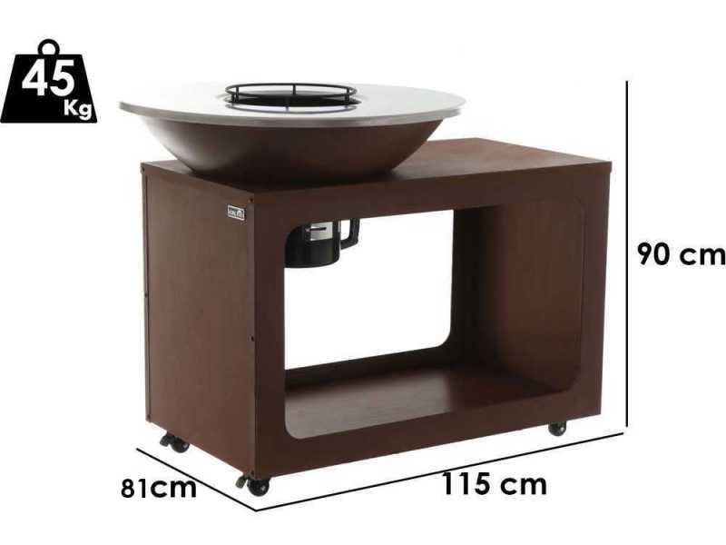 RoyalFood COR-4250 - Barbecue &agrave; bois en corten