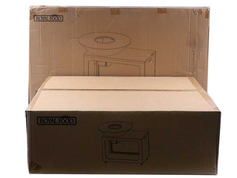 RoyalFood COR-4250 - Barbecue &agrave; bois en corten