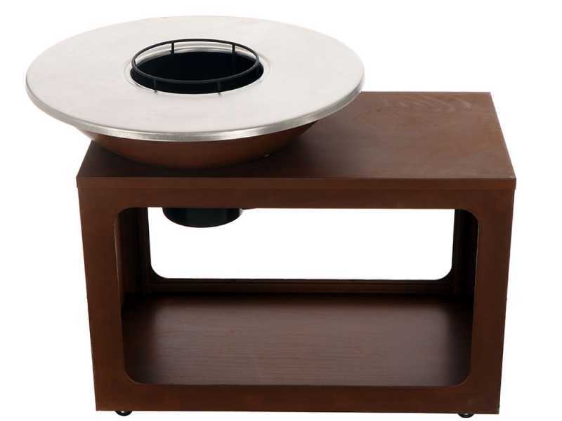 RoyalFood COR-4250 - Barbecue &agrave; bois en corten