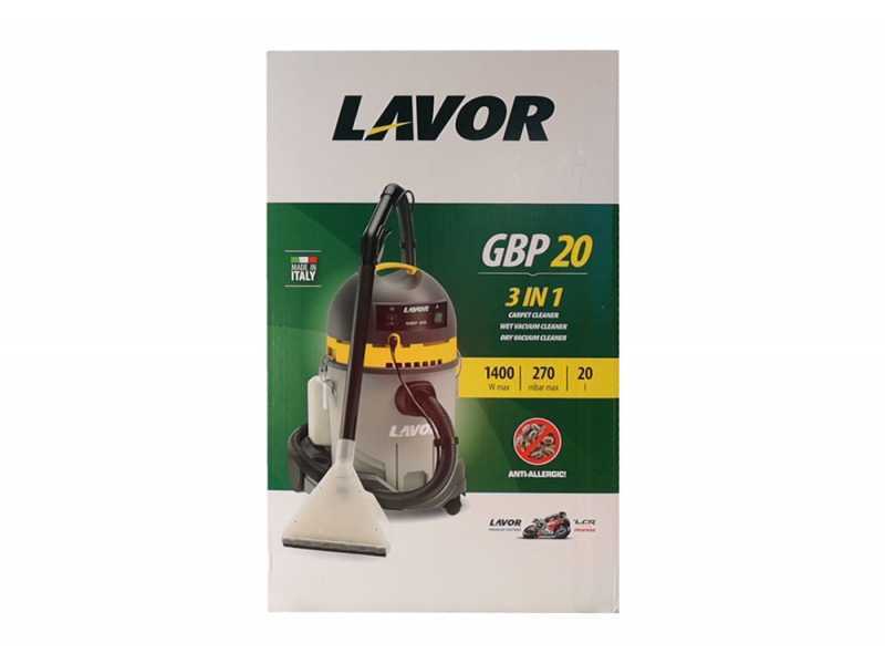 Lavor GBP 20 - Aspirateur injecteur/extracteur nettoyeur moquettes tissus tapisseries