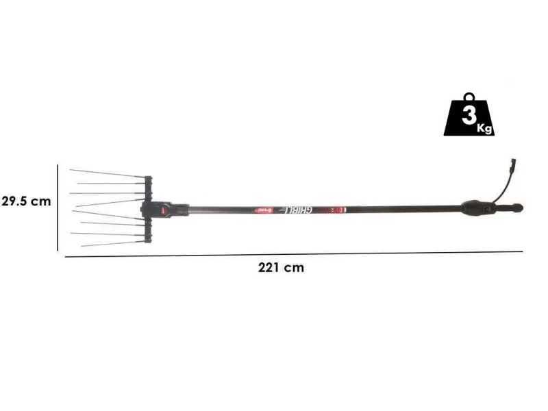 Brumi Zenit 36V - Peigne vibreur &eacute;lectrique &agrave; batterie - Perche Carbone 200/315cm