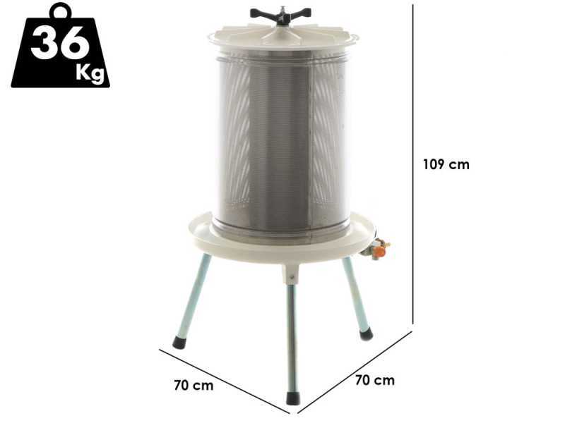 Premium Line Garda - Pressoir hydraulique &agrave; fruits - Cuve INOX - 80 L