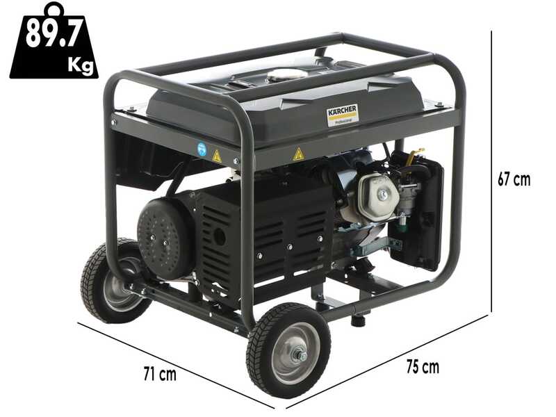 Karcher Pro PGG 8/3 - Groupe &eacute;lectrog&egrave;ne 7.5 kW triphas&eacute; &agrave; essence - &Agrave; chariot