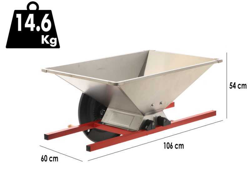 Grifo PIG INOX - Fouloir &agrave; fruit &agrave; brancard manuel