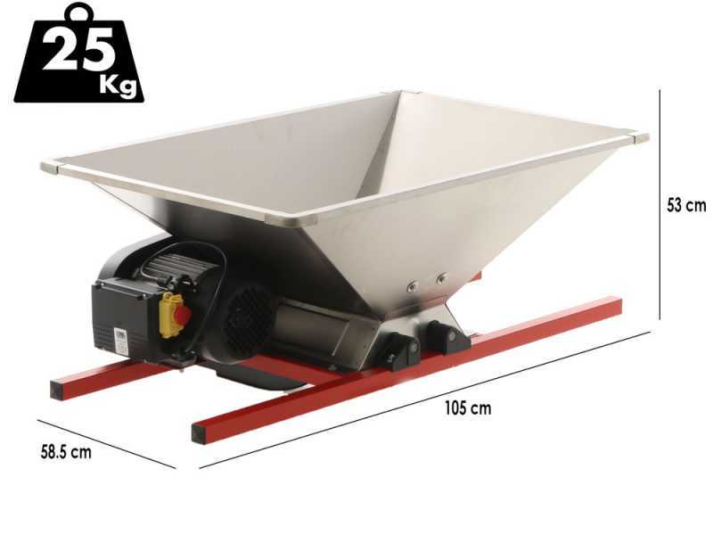 Grifo PIGMO INOX - Fouloir &agrave; fruits &agrave; brancard &eacute;lectrique