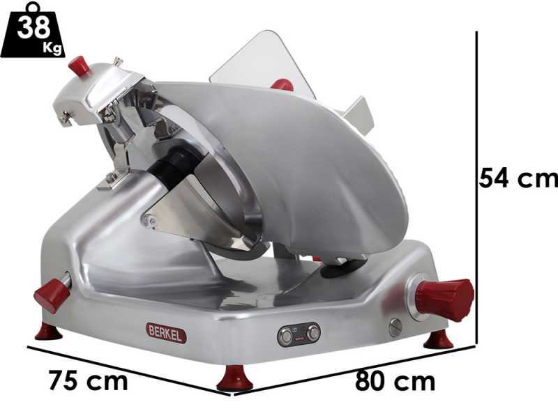Berkel essentia gravit&agrave; BEG350B Triphas&eacute;e - Trancheuse avec lame en acier chrom&eacute; de 350 mm
