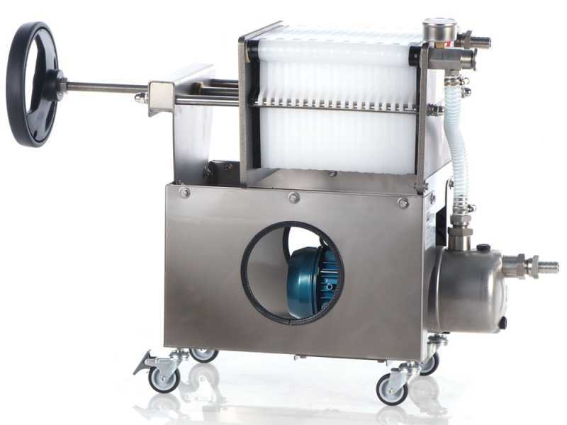 Grifo Professional Inox 20 - Filtre pour vin &agrave; plaques - Pompe &oelig;nologique pour filtrer le vin