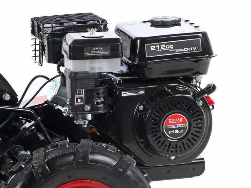 Geotech MCT 550 - Motoculteur &agrave; essence - Ducar DH212 - Fraise r&eacute;versible - 7 CV