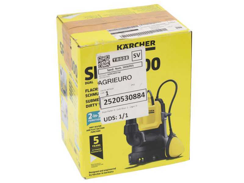 Karcher SP 16.000 Dual - Pompe immerg&eacute;e &eacute;lectrique pour eaux charg&eacute;es et claires - &eacute;lectropompe 550 W