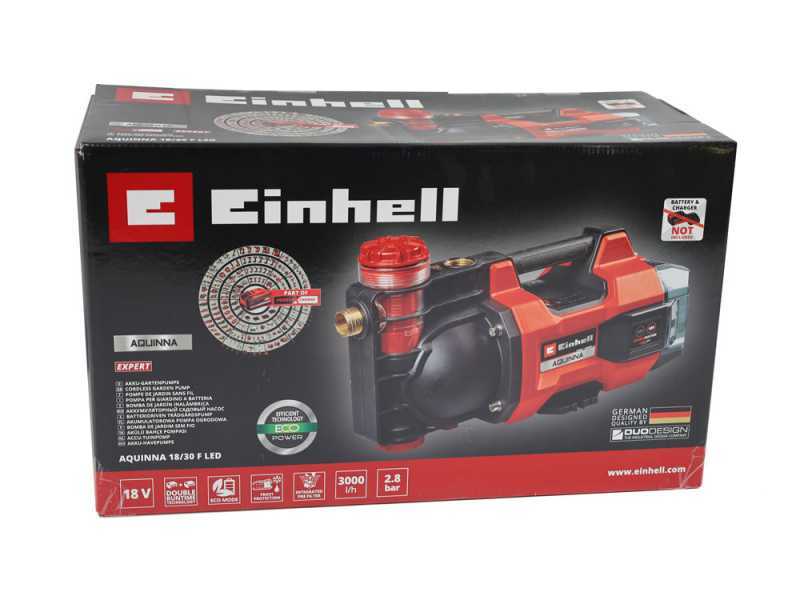 Einhell Aquinna 18/30 F led - Pompe auto-amor&ccedil;ante &agrave; batterie - 4Ah 2X18V