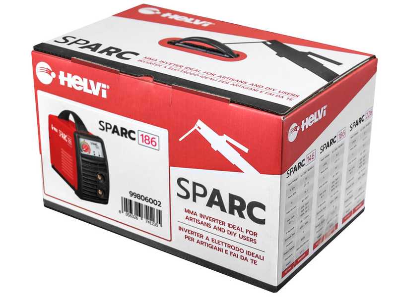 Helvi sparc 186 - Poste &agrave; souder &agrave; inverter &agrave; &eacute;lectrode MMA - 160 A - kit &eacute;quipements