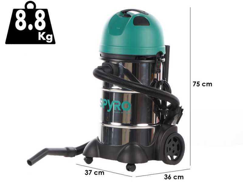 Spyro Wet &amp; Dry 30 INOX - Aspirateur solides et liquides - Capacit&eacute; 30 L - 1200 W