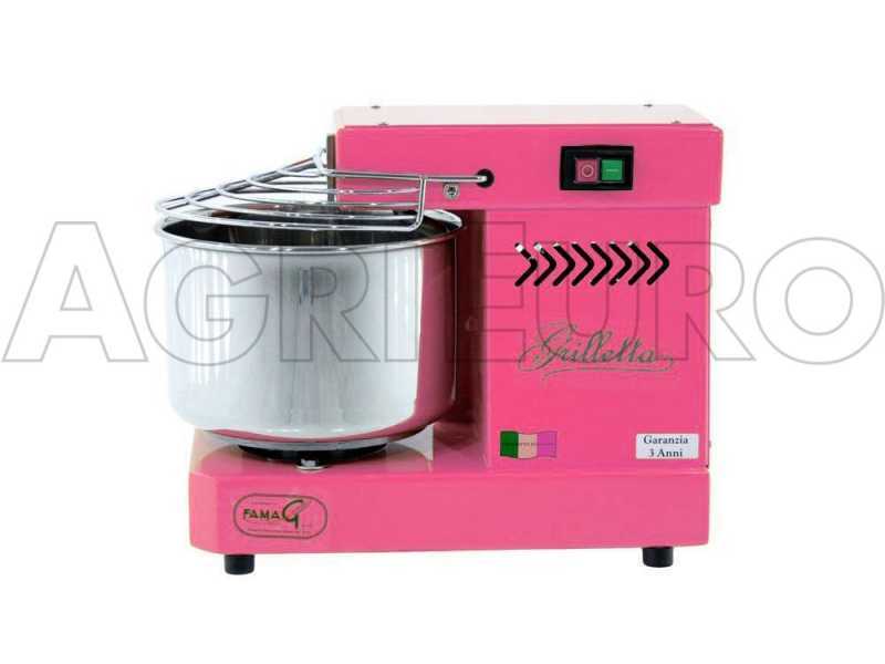 P&eacute;trin &agrave; spirale &eacute;lectrique - Famag Grilletta IM 5 Color - Rose 5 kg - 8 L