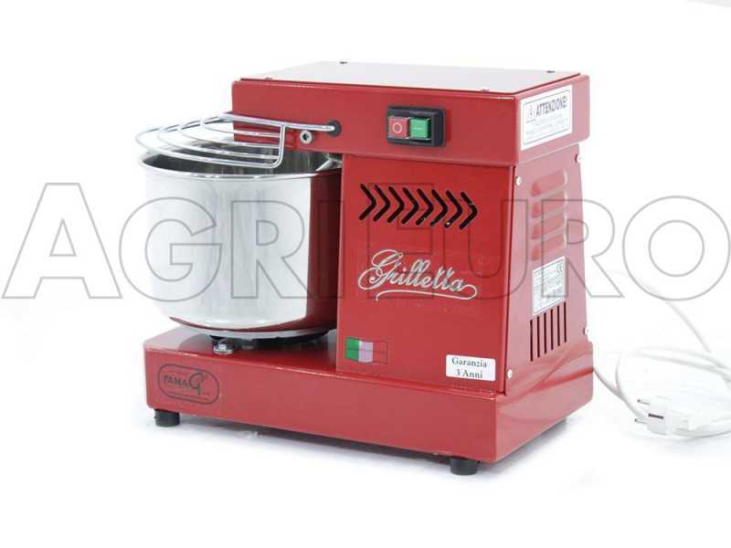 P&eacute;trin &agrave; spirale &eacute;lectrique - Famag Grilletta IM 5 Color - Rouge 5 kg - 8 L