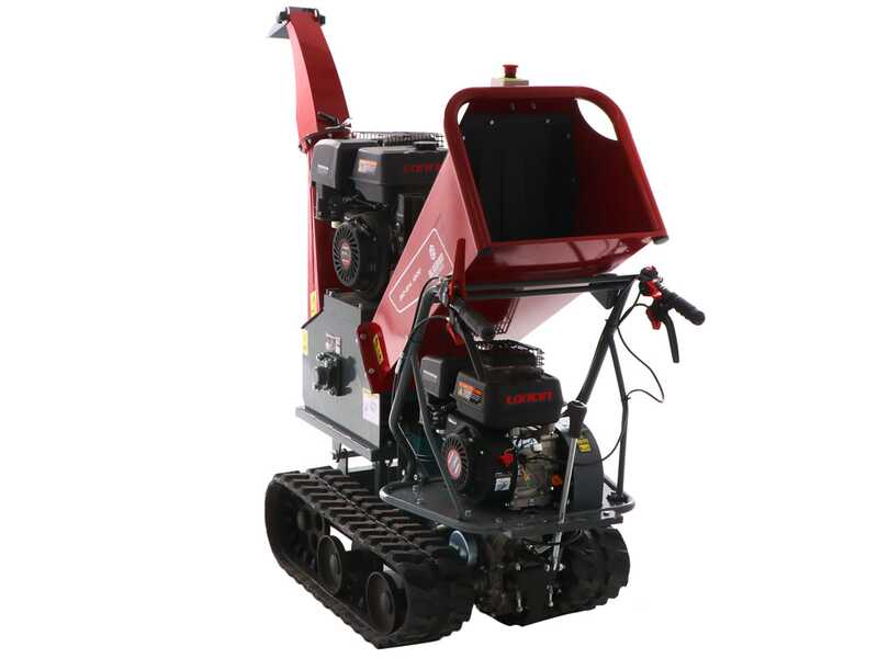 Blue Bird 310-SHL 1200 - Broyeur de branches autotract&eacute; &agrave; chenilles sur brouette - Moteur Loncin G420F