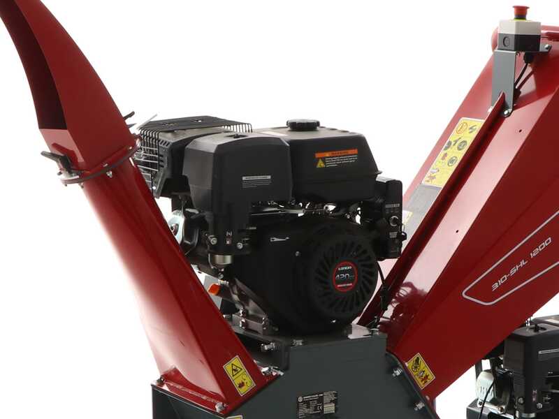 Blue Bird 310-SHL 1200 - Broyeur de branches autotract&eacute; &agrave; chenilles sur brouette - Moteur Loncin G420F