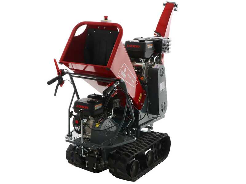Blue Bird 310-SHL 1200 - Broyeur de branches autotract&eacute; &agrave; chenilles sur brouette - Moteur Loncin G420F