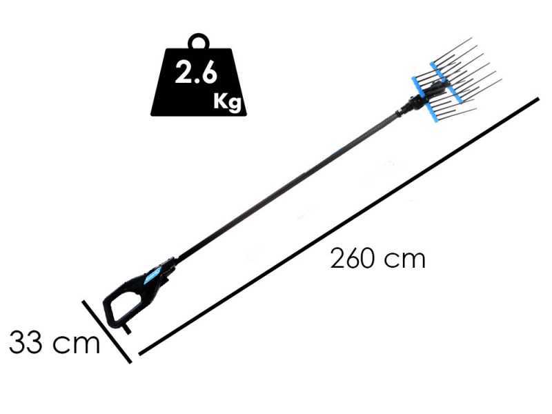 Campagnola Alice STAR 58 PLUS - 200 cm Perche fixe carbone - Peigne vibreur &eacute;lectrique