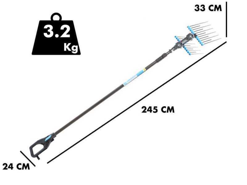Campagnola Alice STAR 58 PLUS - Perche en carbone de 185-270 cm - Peigne vibreur &eacute;lectrique