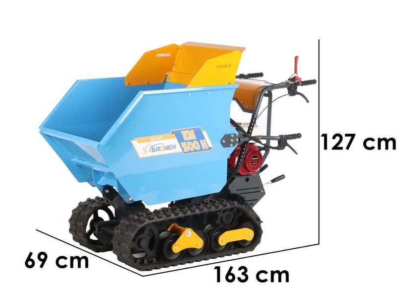 EuroMech EM500H-Dumper - Brouette &agrave; chenilles - Benne Dumper - Charge 500 Kg