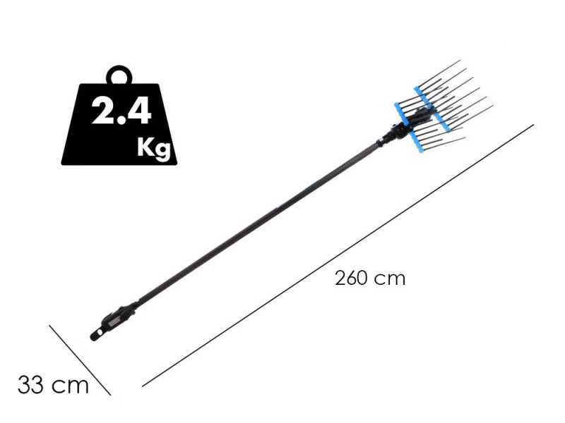 Campagnola Alice STAR ECO - Perche en carbone de 200 cm - Peigne vibreur &eacute;lectrique