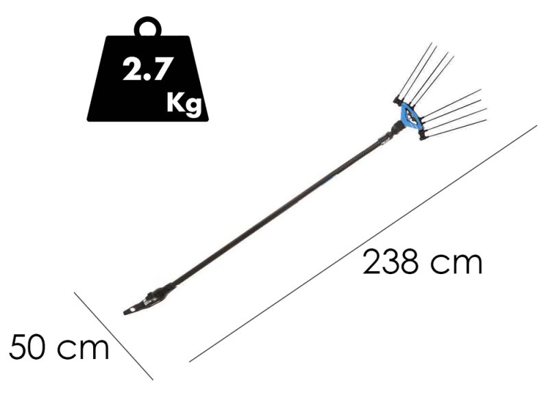 Campagnola Icarus V1 58 -  Peigne vibreur &eacute;lectrique - 200 cm Perche fixe en Carbone