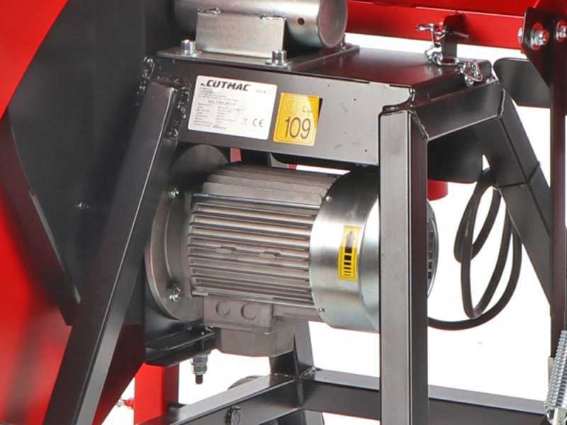 Docma Cutmac TT600 - Banc de scie &eacute;lectrique - Scie &agrave; b&ucirc;ches circulaire professionnelle &agrave; chevalet triphas&eacute;e