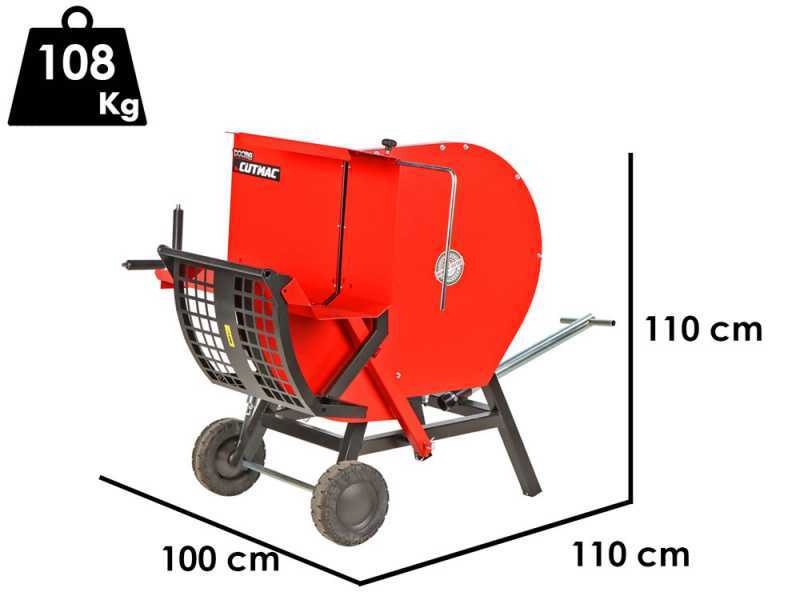 Docma Cutmac TT600 - Banc de scie &eacute;lectrique - Scie &agrave; b&ucirc;ches circulaire professionnelle &agrave; chevalet triphas&eacute;
