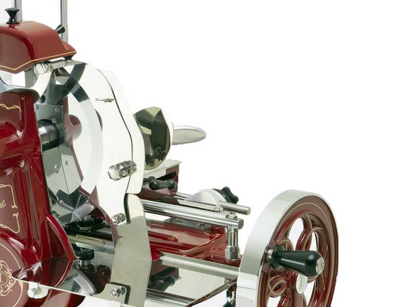 Berkel B2 Rouge -Trancheuse &agrave; volant avec pi&eacute;destal - Lame en acier chrom&eacute; de 265 mm