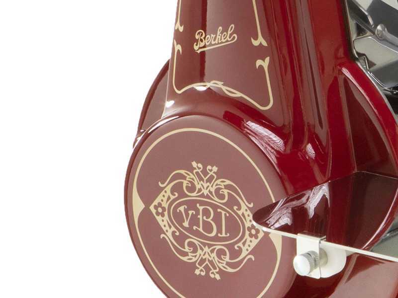 Berkel B2 Rouge -Trancheuse &agrave; volant avec pi&eacute;destal - Lame en acier chrom&eacute; de 265 mm