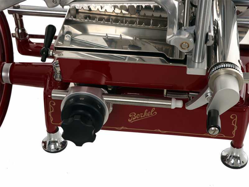 Berkel B2 Rouge -Trancheuse &agrave; volant avec pi&eacute;destal - Lame en acier chrom&eacute; de 265 mm
