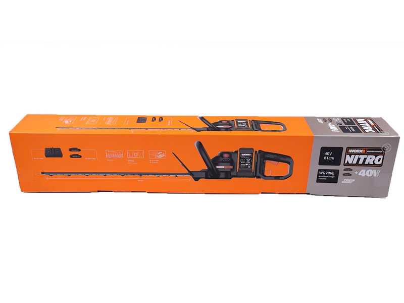 Taille-haie WORX NITRO WG286E.9 - 20V - Lamier 60 cm en acier - SANS BATTERIE NI CHARGEUR