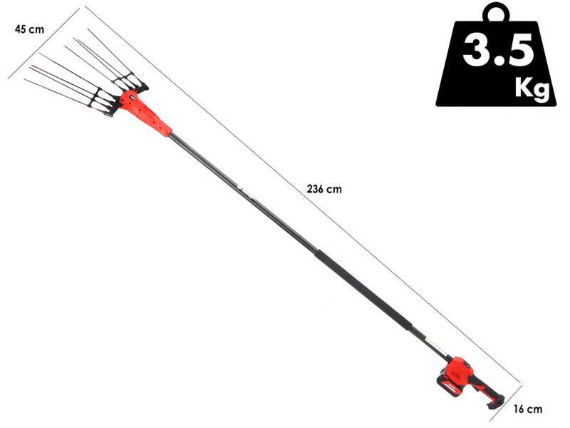 Blue Bird Olimpo 23-56 - Peigne vibreur &agrave; batterie - perche fixe - 21V 5Ah
