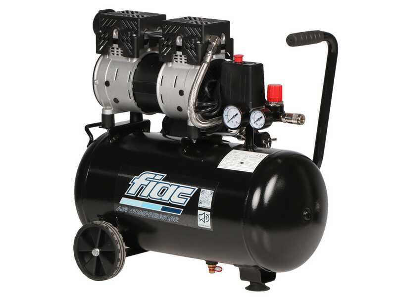 Fiac SUPERSILENT 24/1 - Compresseur &eacute;lectrique monophas&eacute; silencieux oil-less - Moteur 1 CV - 24 L