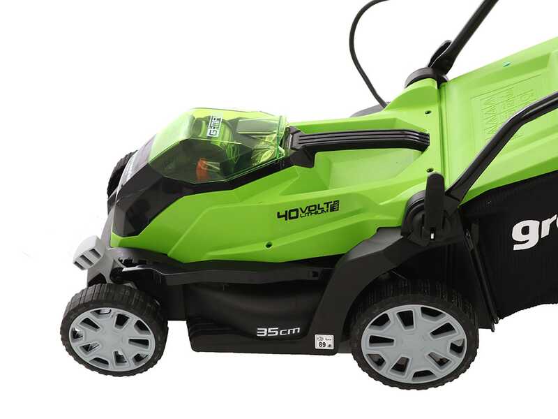 Greenworks G40LM35K2 - Tondeuse &agrave; gazon &eacute;lectrique &agrave; batterie - 40V 2Ah - Coupe 35 cm